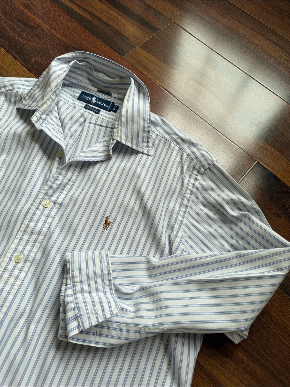 VTG Ralph Lauren Yarmouth Cotton Striped Lightweight Button Down 15.5/33